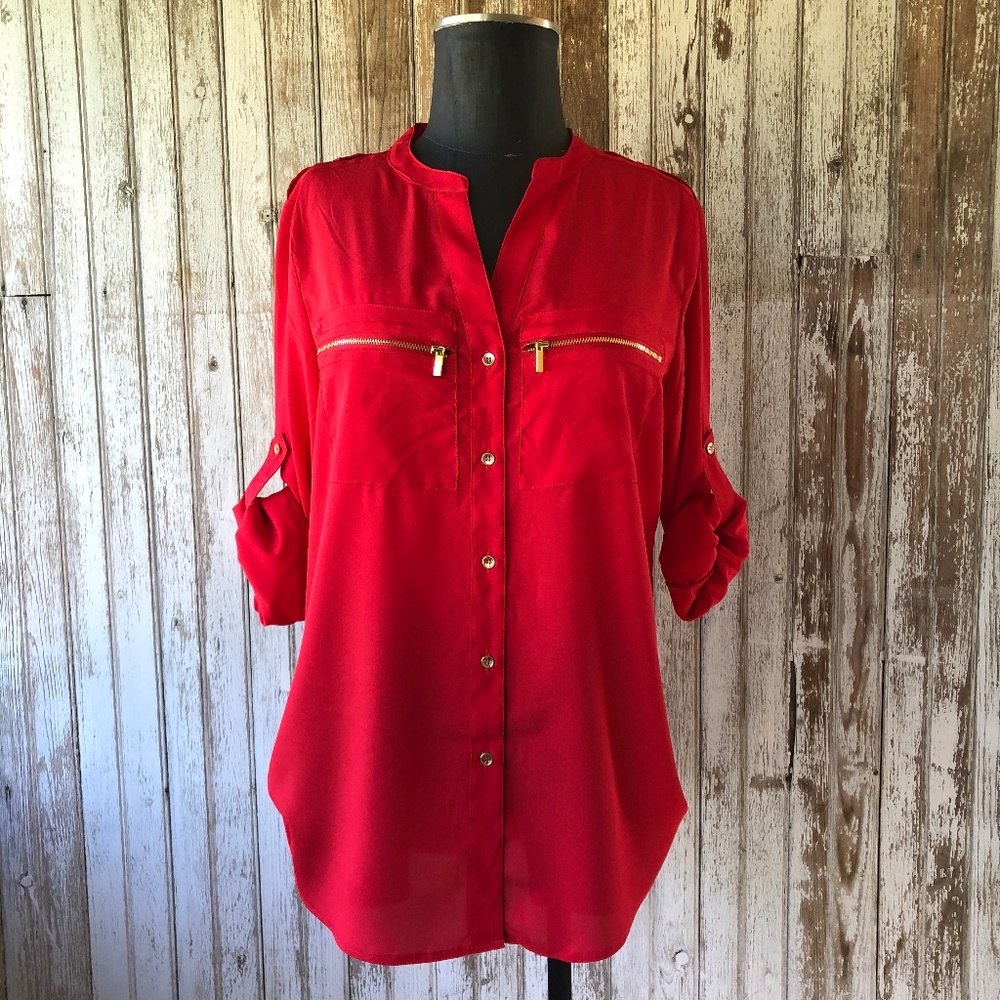 Red Blouse Medium